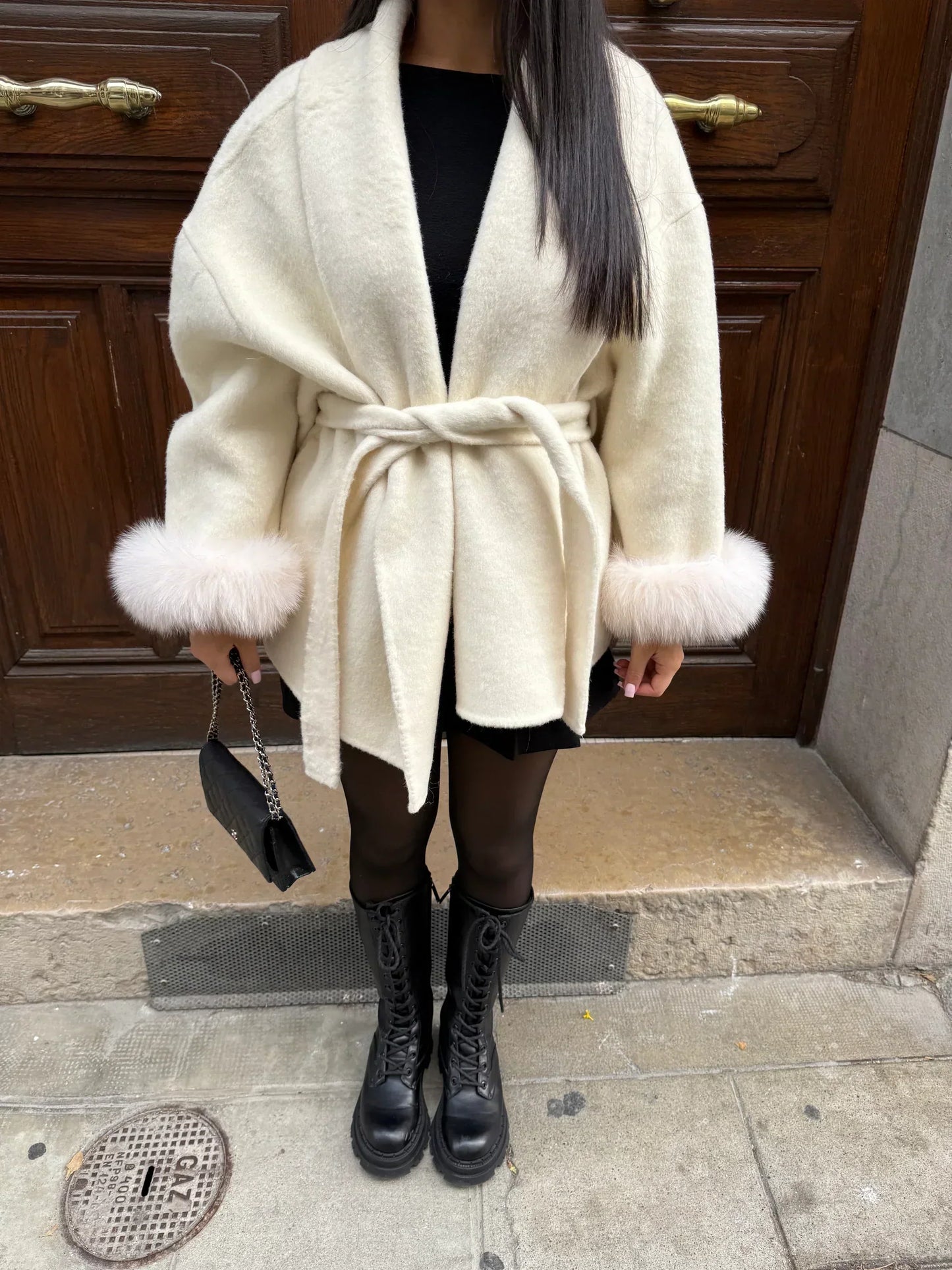 Evre | Wool Coat with Fur