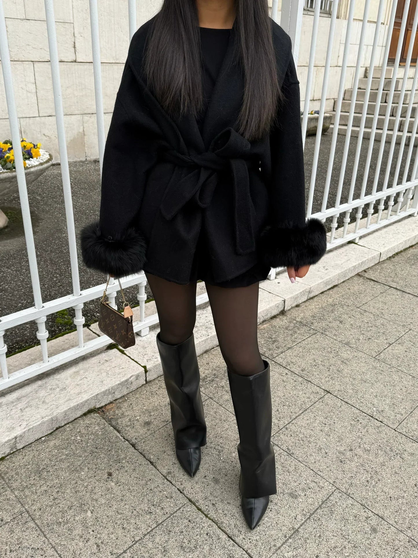 Evre | Wool Coat with Fur