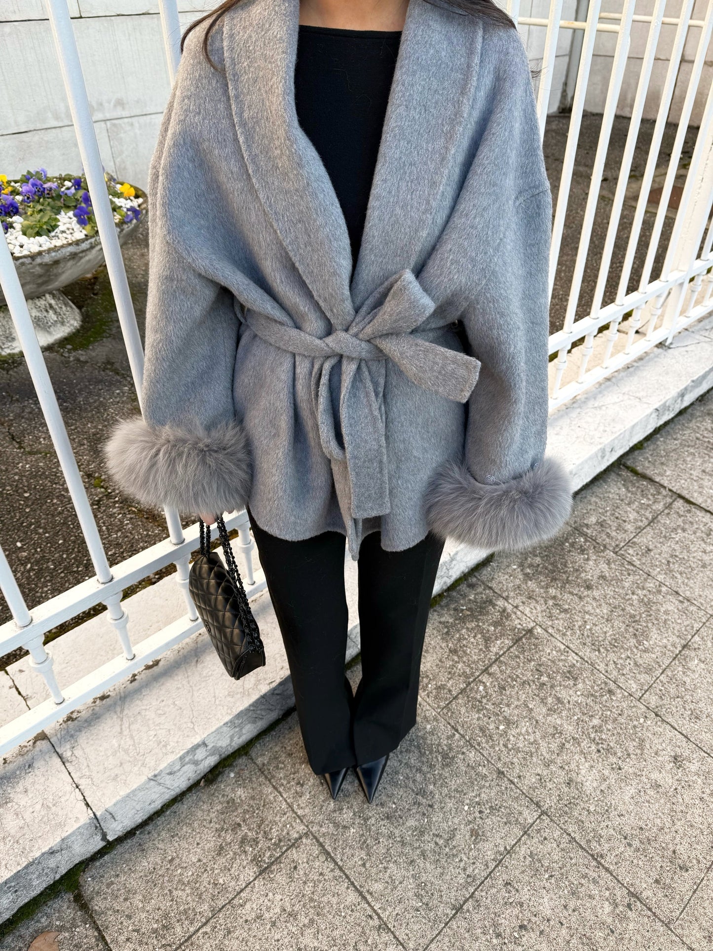 Evre | Wool Coat with Fur
