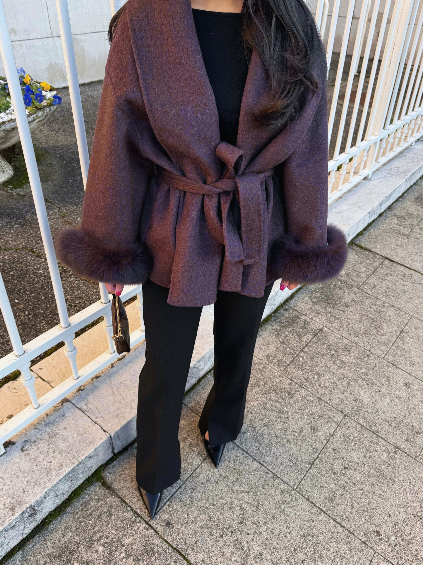 Evre | Wool Coat with Fur