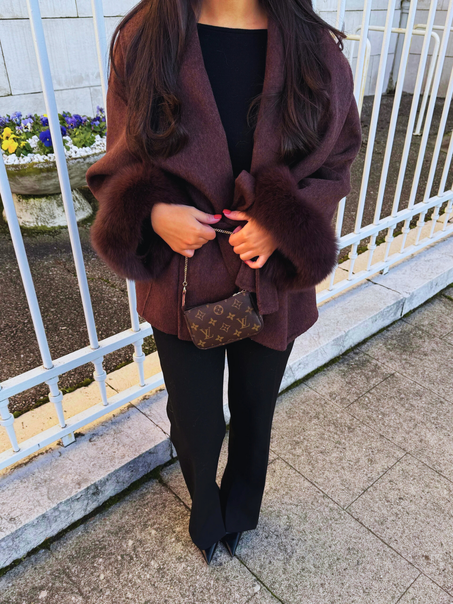 Evre | Wool Coat with Fur
