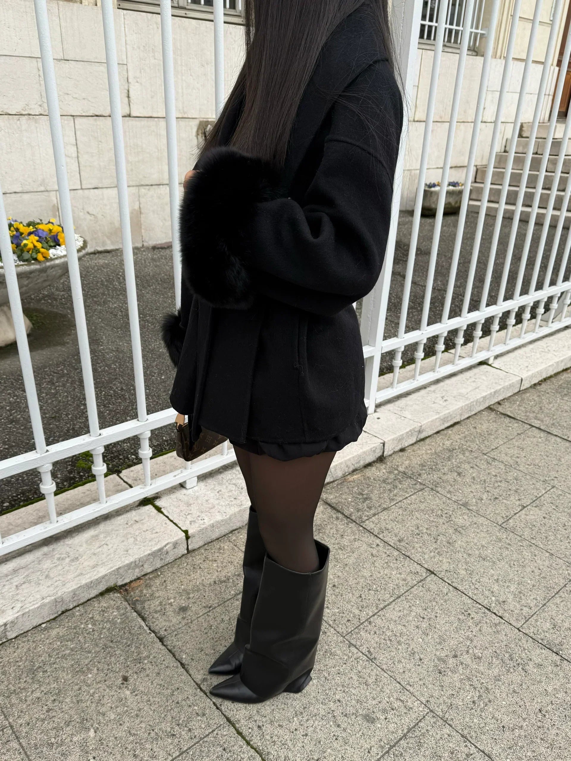 Evre | Wool Coat with Fur