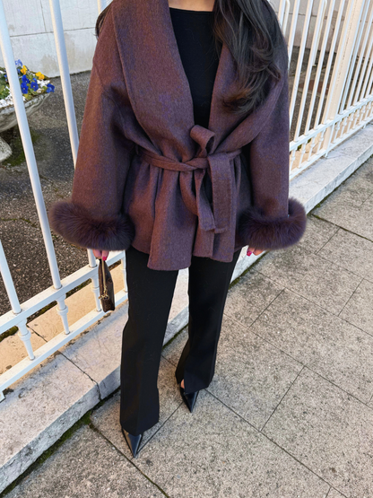Evre | Wool Coat with Fur