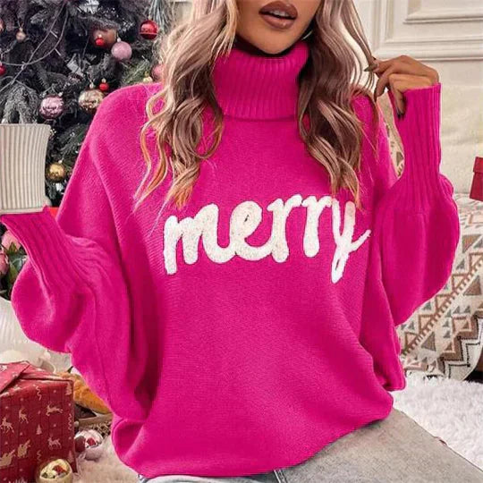 Ladies' Christmas Jumper with Cheerful Print | Festive
