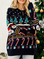 Ladies' Christmas Jumper with Santa Design | Festive Knit