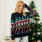 Ladies' Christmas Jumper with Santa Design | Festive Knit
